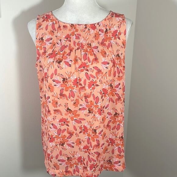 LOFT floral semi sheer blouse - Picture 1 of 8